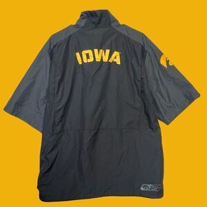 Nike Short Sleeve iowa Hawkeyes 1/4 Zip Pullover Windbreaker Jacket Sz M